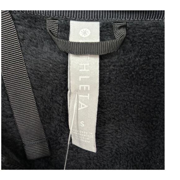 Athleta Women's Black Velveteen Hooded Jacket Size S #58906 - Picture 3 of 3